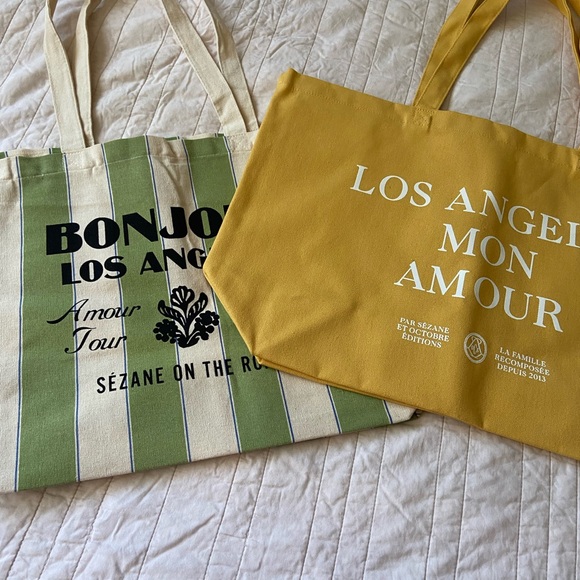 Yellow and Green Tote Bags - Picture 3 of 3